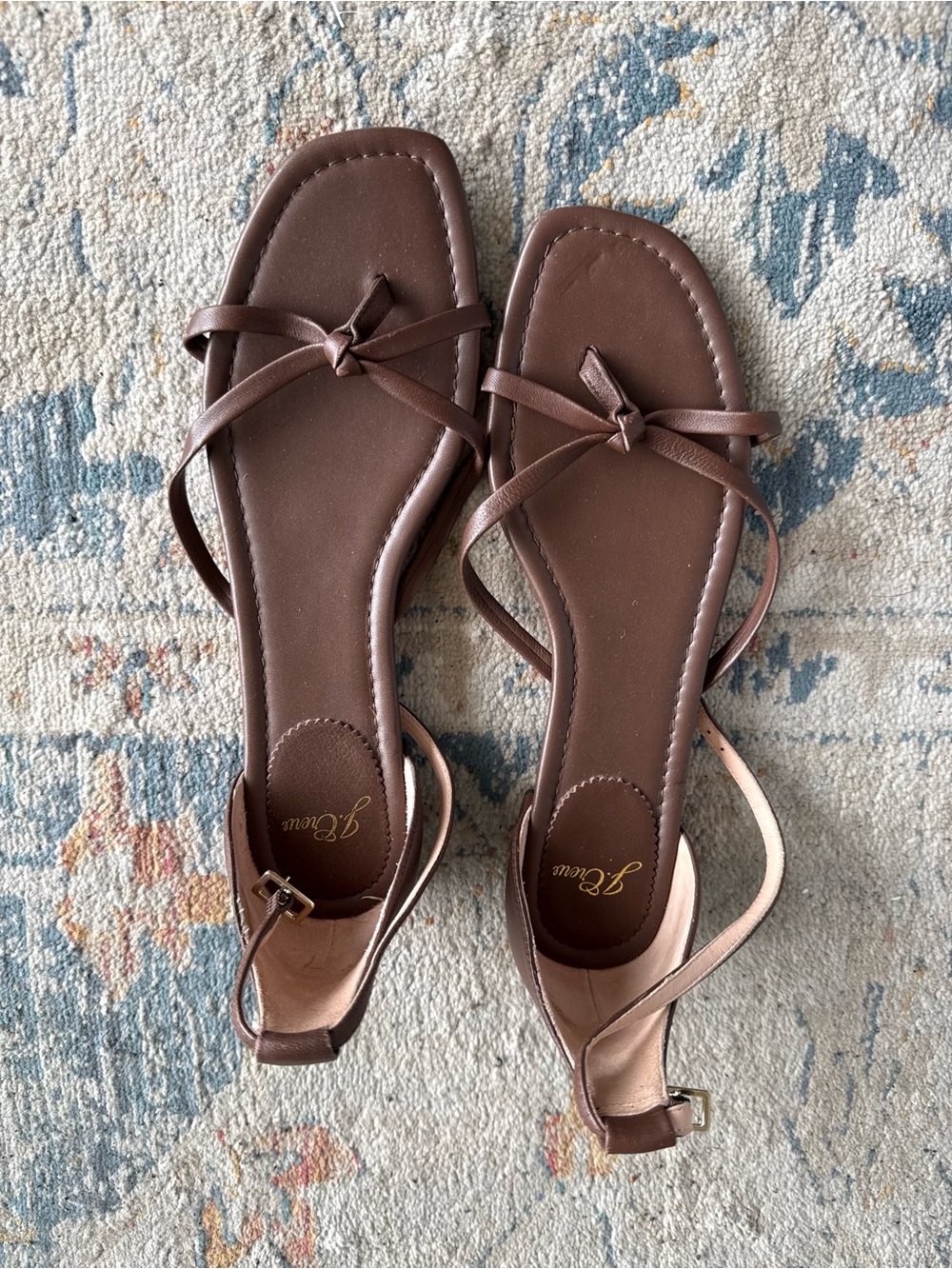 J Crew Women's Brown Strappy Knot Sandals 8.5